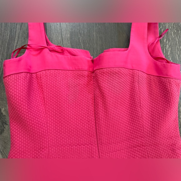 Trina Turk Hot Pink Mini Cocktail Party Sleeveless Dress w/Pockets Small 2/4 - Picture 7 of 8